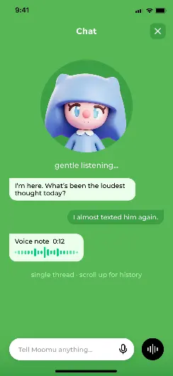 Moomu conversation screen